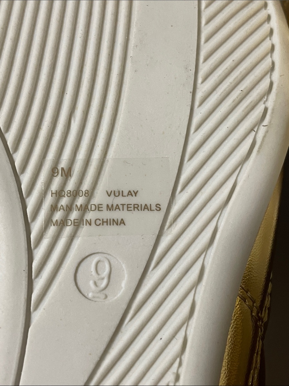 Cape Robbin Gold & white Vulay round toe Women's Athletic Sneakers NWT Sz. 9 - Picture 12 of 13